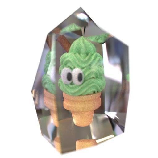 icecream trapped in crystal