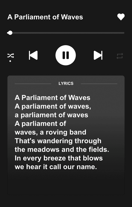 A Parliament of Waves