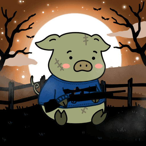 Zombie Piggie Palz #49 - Hunter the Hunter