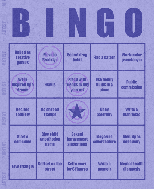 Artist Bingo Card #32