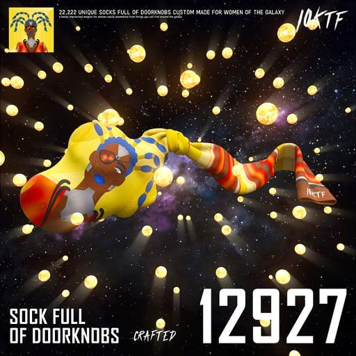 Galaxy Sock Full of Doorknobs #12927