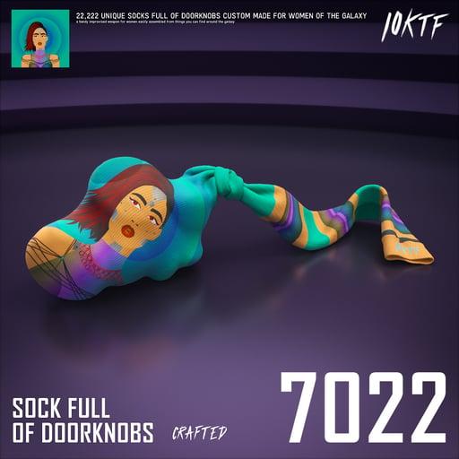 Galaxy Sock Full of Doorknobs #7022