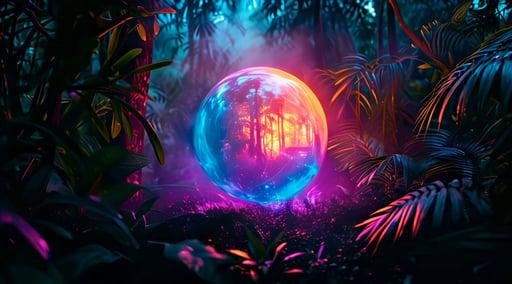 Leo Espinoza - Plasma bubble fusing with nature in a tropical forest