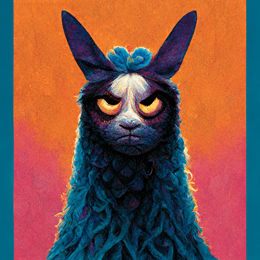 Outrageous Blue Llama