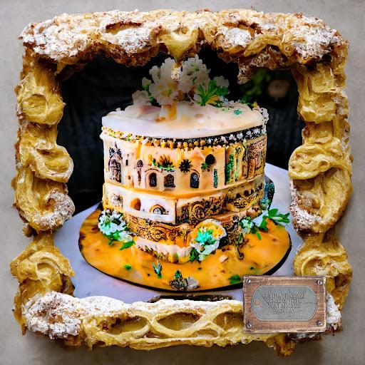 Passing Sense Of Hope Puff Pastry Maypole Marzipan Volt Stump Cake