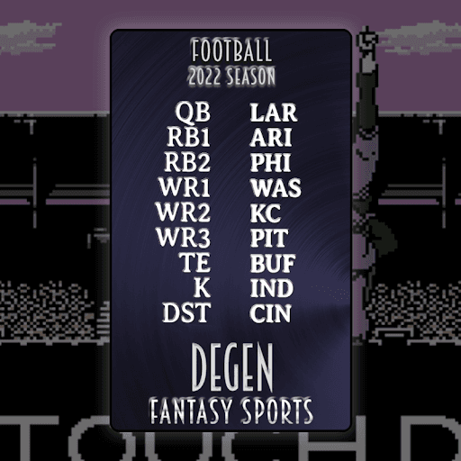 Degen Fantasy Sports FB 2022 #144