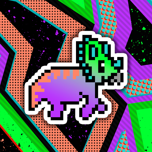 PixelSaurus Tri #0909 [Super Rare]