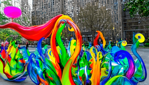 Cycling in NYC/// Glass blown installation #3