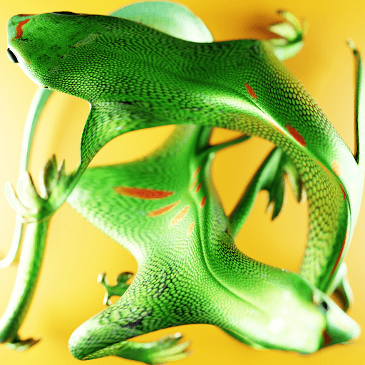 CoinGecko x Sven Eberwein - Two Deformed Geckos