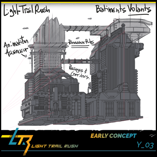 Light Trail Rush, First concept art: Residential Building