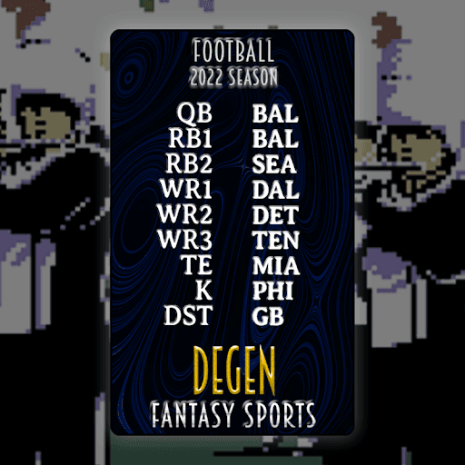 Degen Fantasy Sports FB 2022 #85