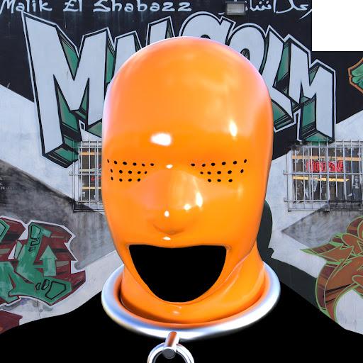 Villain #275 - The Orange Latex Sexual Deviant Villain on the Malcolm Mural background with the White Accent