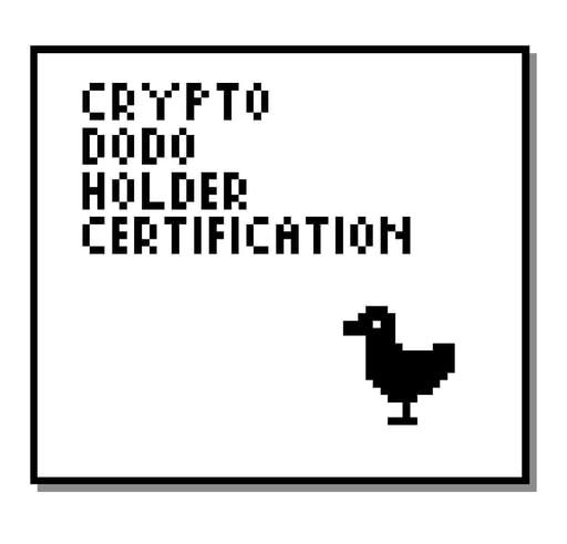 Crypto Dodos Holder Certification - Crypto Dodo #98