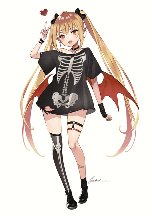 Rock 'n' roll vampire girl