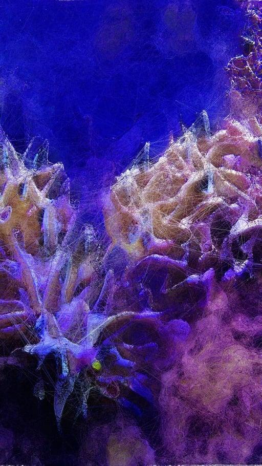 Machine Hallucinations - Coral - Generative AI Data Painting C #70