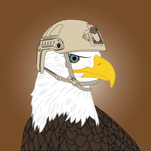 Eagle with Tactical Helmet