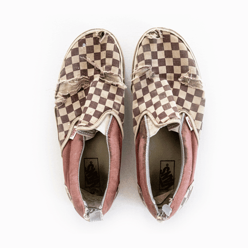 Classic Slip-On - White & Burgundy