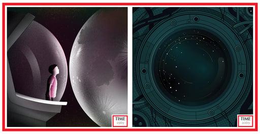 The Year That Took Us To The Moon, 1969 by Brian Stauffer & Porthole, 2069 by Harry Campbell