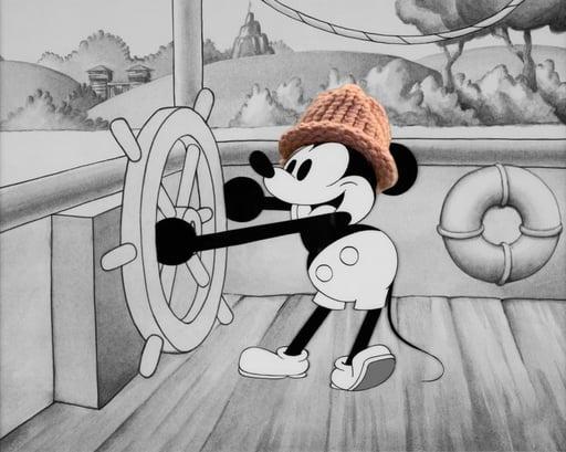 Steamboat Willie Wif Hat Public Domain 2024 #25/2000