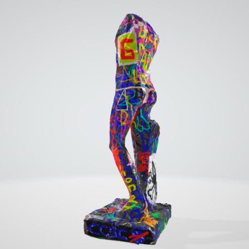 Graffiti demo collab statue