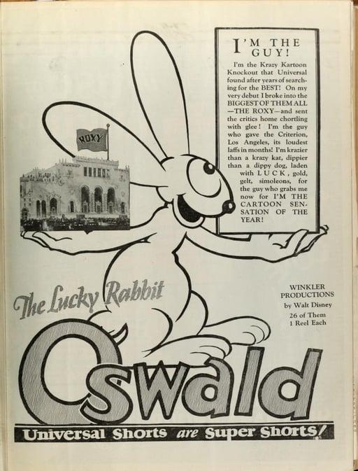 Oswald The Lucky Rabbit (Public Domain 2024) #87/1000