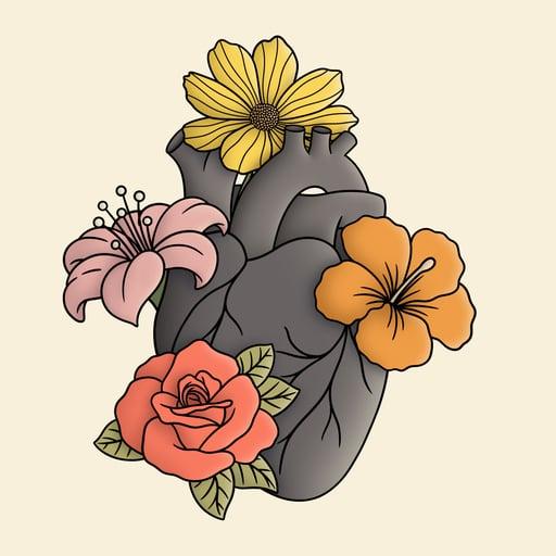 Heart + Flowers