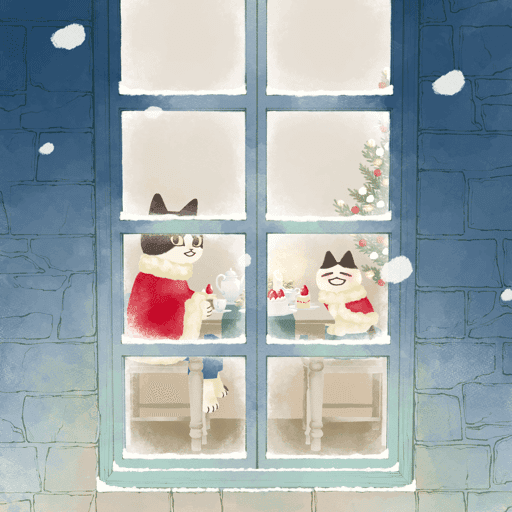 Cats on a Snowy Day.2023