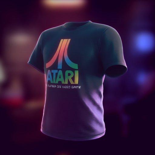 Atari Logo Black T-shirt #7