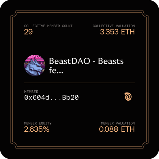 Membership Card for BeastDAO - Beasts feast!