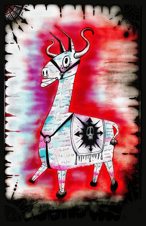 Llama Rama Ooak Card #20 of 50