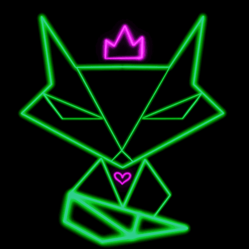 Heart Neon Fox