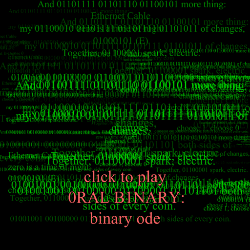 ORAL BINARY: BINARY ODE #49