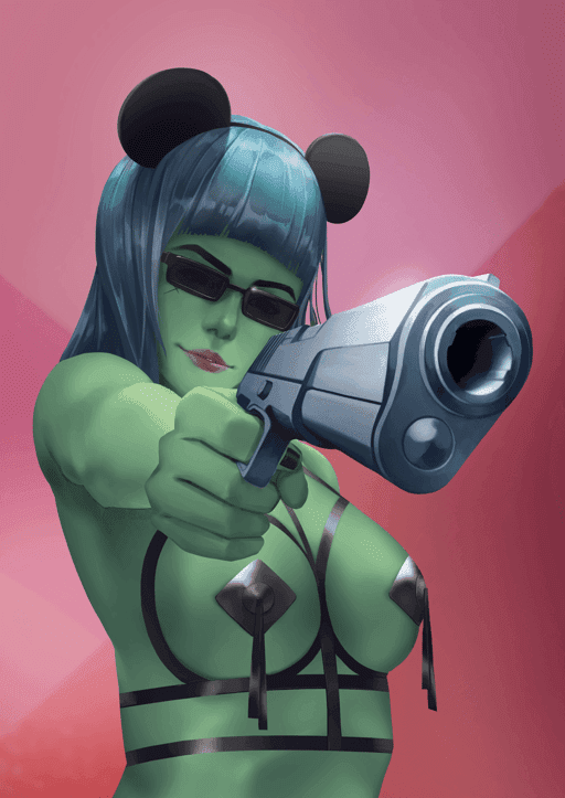 Ecchidrop #2 Bulma Holding a Gun - Goblin Edition