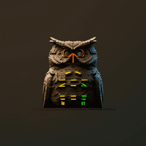 ASCII Owls 3D #36