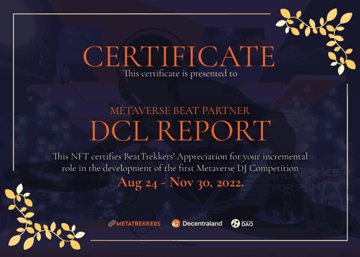 BeatTrekkers Venue Partner - DCL Report