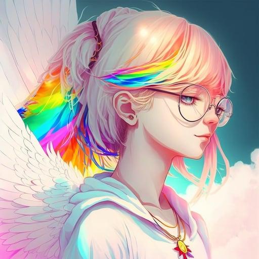 Rainbow hair girl #176