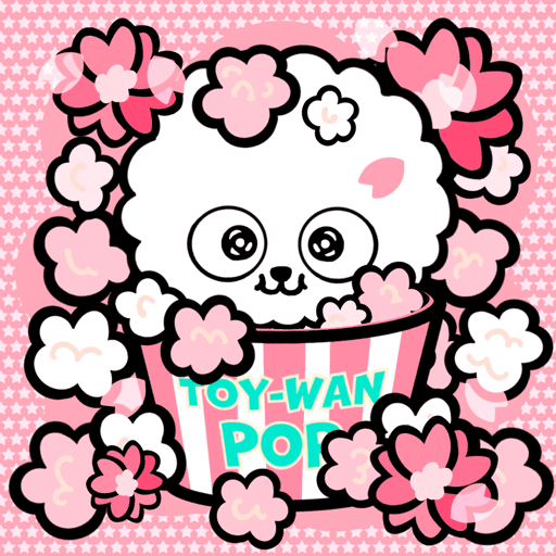 ★TOY-WAN★POPCORN-SAKURA&MILK #BICHON FRISE