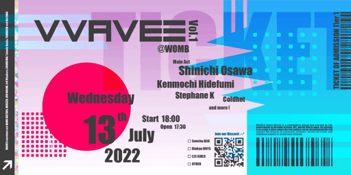 VVAVE3 vol.1 @WOMB NFT Ticket 7/100