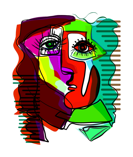 ABSTRACT face woman#8