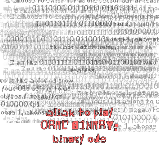 ORAL BINARY: BINARY ODE #5