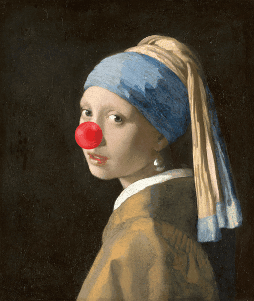 Girl with a Clown Nose