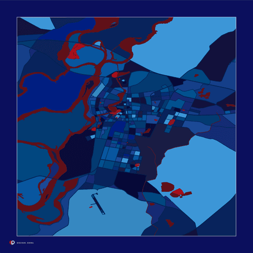 Qiqihar, China - Bloody blue