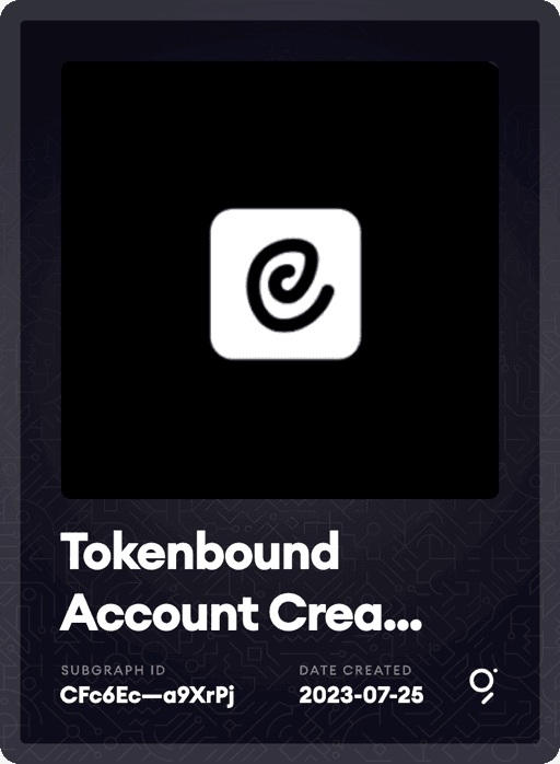 Tokenbound Account Creation Subgraph