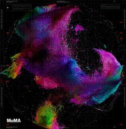 Unsupervised - Burned - Data Universe - MoMA - 2D by Refik Anadol