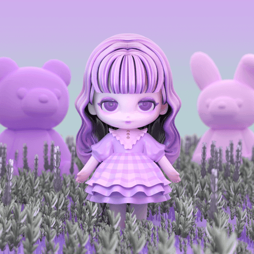 lavender girl 2D #027