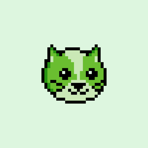 #3787 - Green Cat