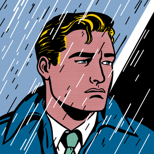 man in the rain