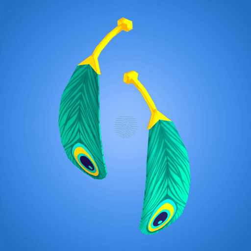 Pecock Feather Earrings