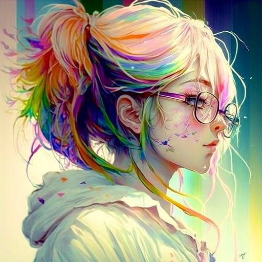 Rainbow hair girl #177