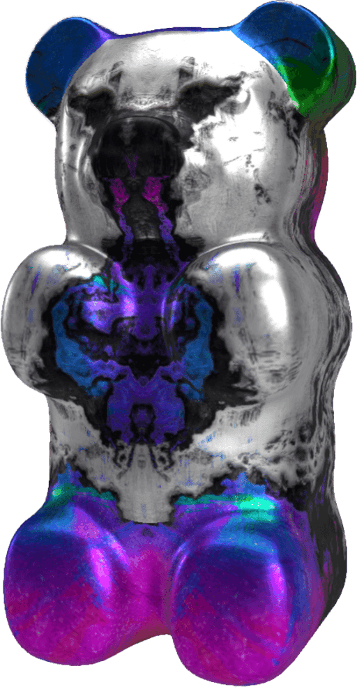 Blended Trip Gummy Bear #014 (Rorschach #038 + Rainbow #034)